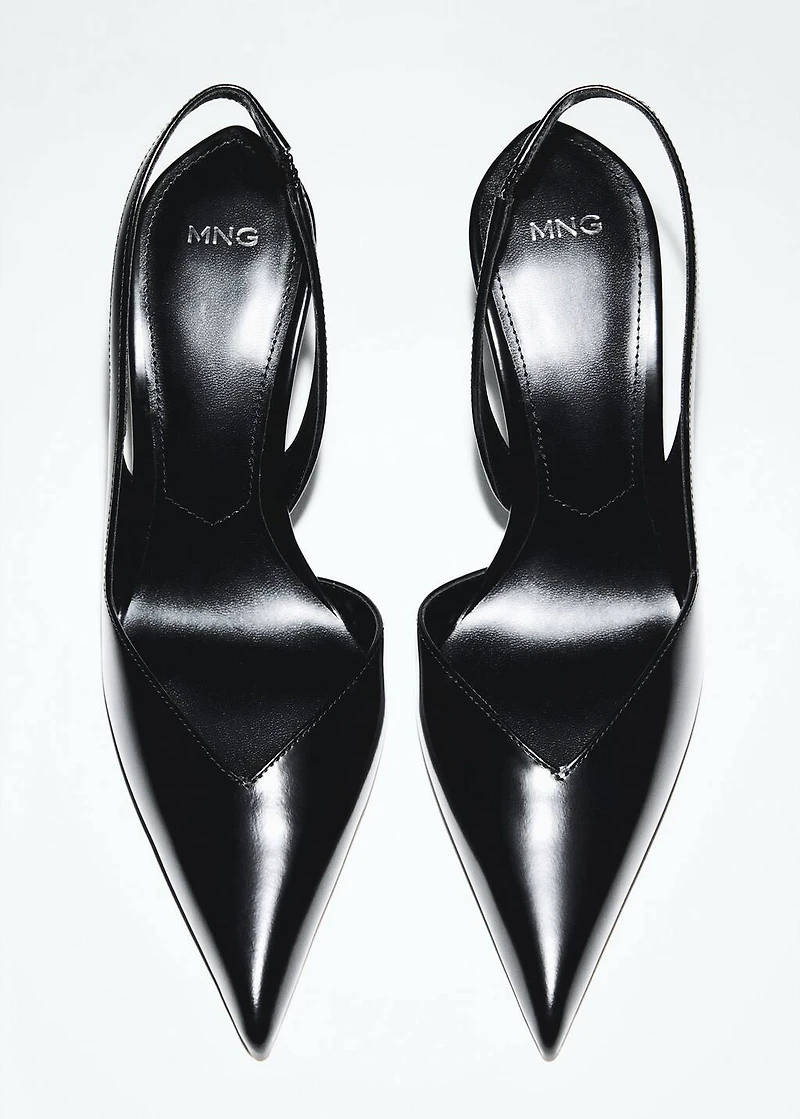 Heel leather shoes