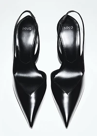 Heel leather shoes