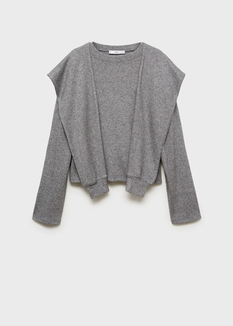 Sweatshirt with decorative sleeve