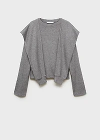Sweatshirt with decorative sleeve