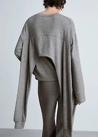 Sweatshirt with decorative sleeve
