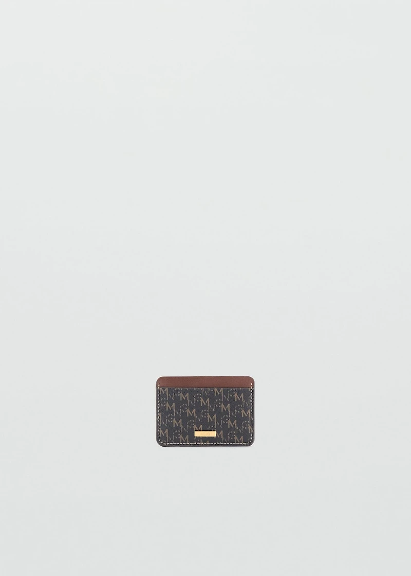 Card holder with printed logo