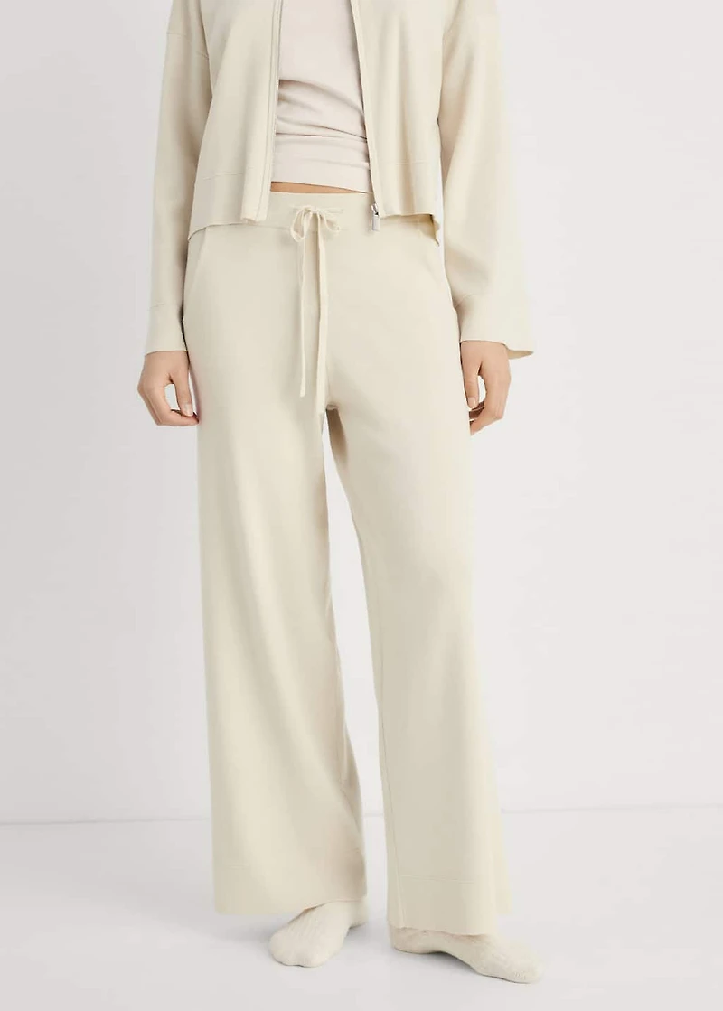 Ribbed knit trousers