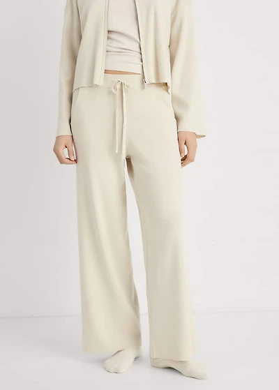 Ribbed knit trousers