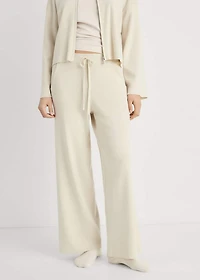 Ribbed knit trousers