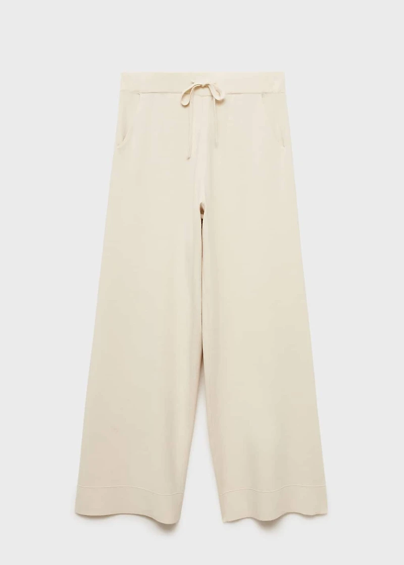 Ribbed knit trousers