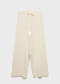 Ribbed knit trousers