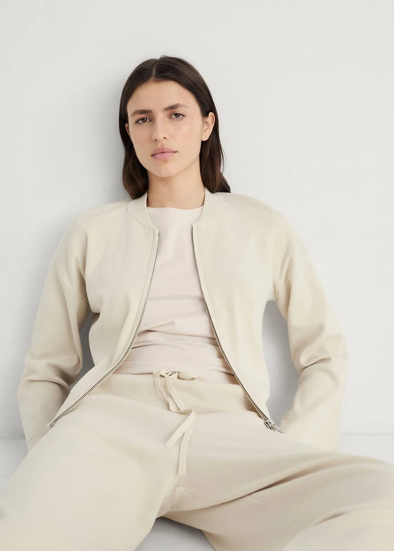 Ribbed knit trousers