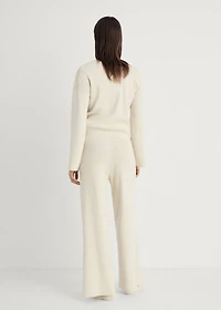 Ribbed knit trousers