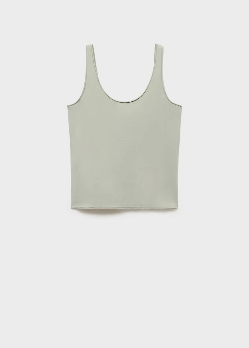 Cotton round-neck top