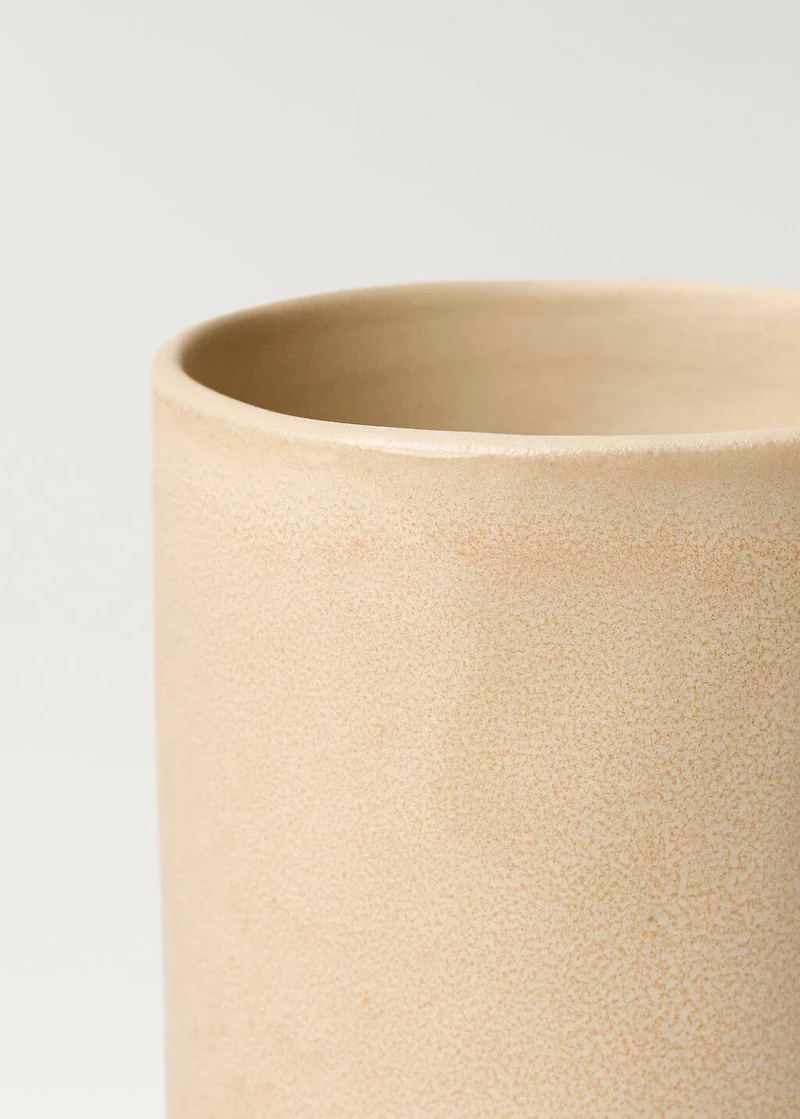 Stoneware cylindrical vase 20cm