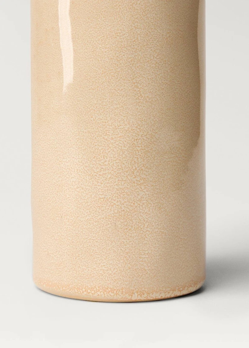 Stoneware cylindrical vase 20cm