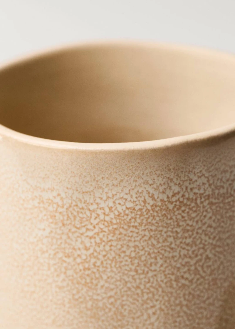 Stoneware cylindrical vase 20cm