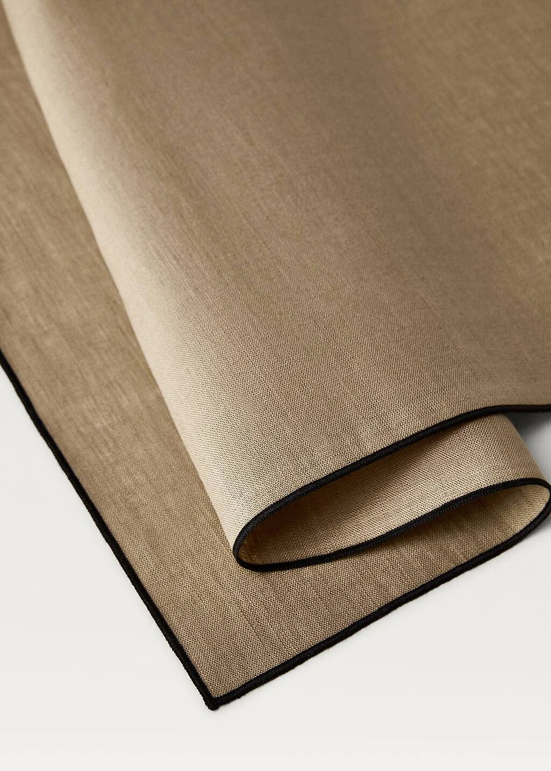 Linen placemat with ribbed detail
