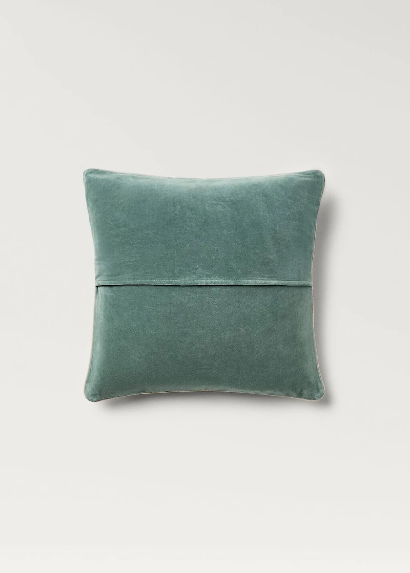 Velvet cushion cover with seam detail 50x50 cm