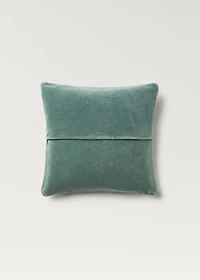 Velvet cushion cover with seam detail 50x50 cm