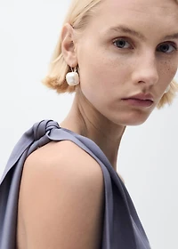 Asymmetrical satin jumpsuit with bow