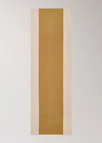 Cotton yarn-dyed striped table runner