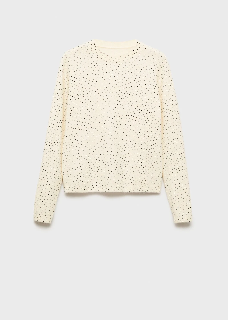Polka-dot knitted sweater