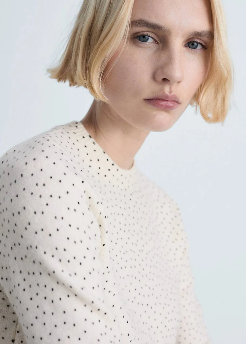 Polka-dot knitted sweater