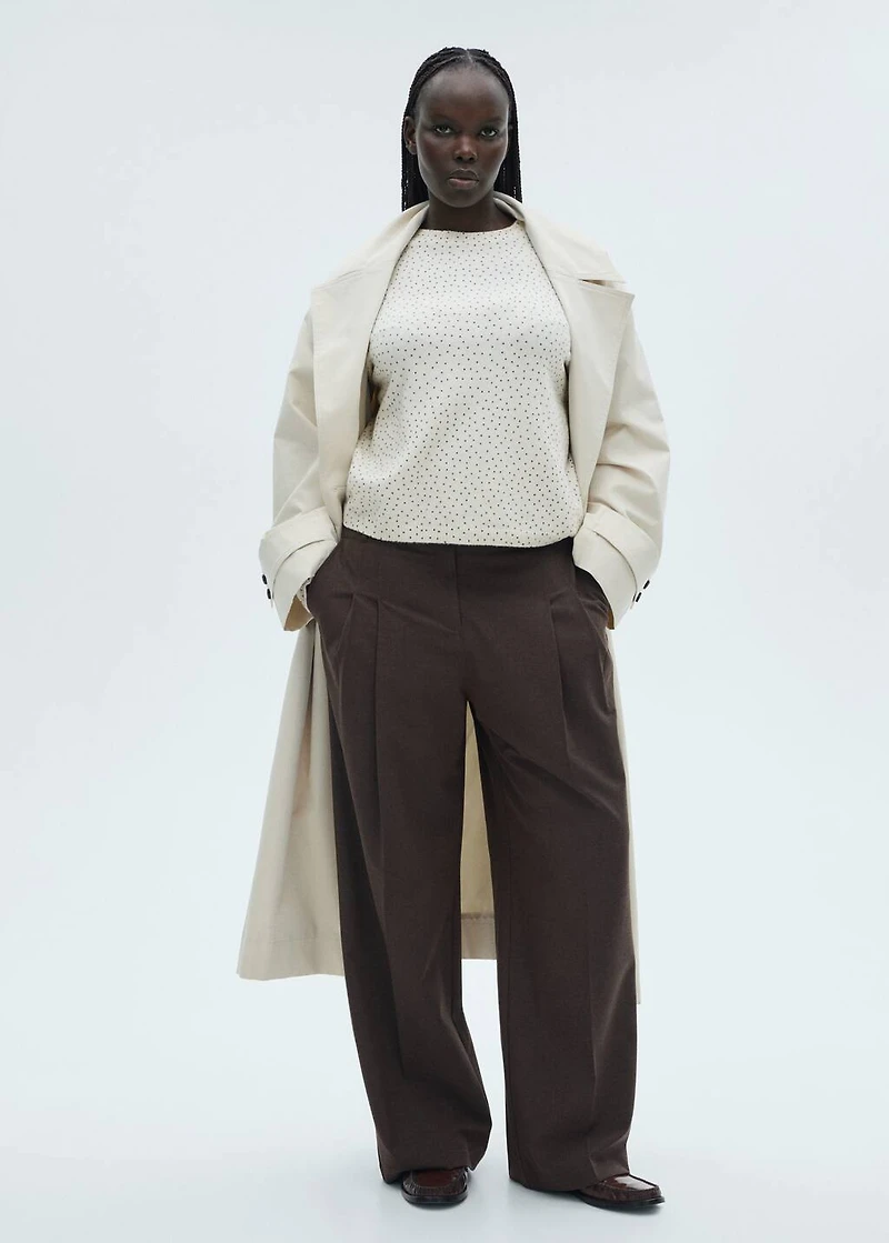 Polka-dot knitted sweater