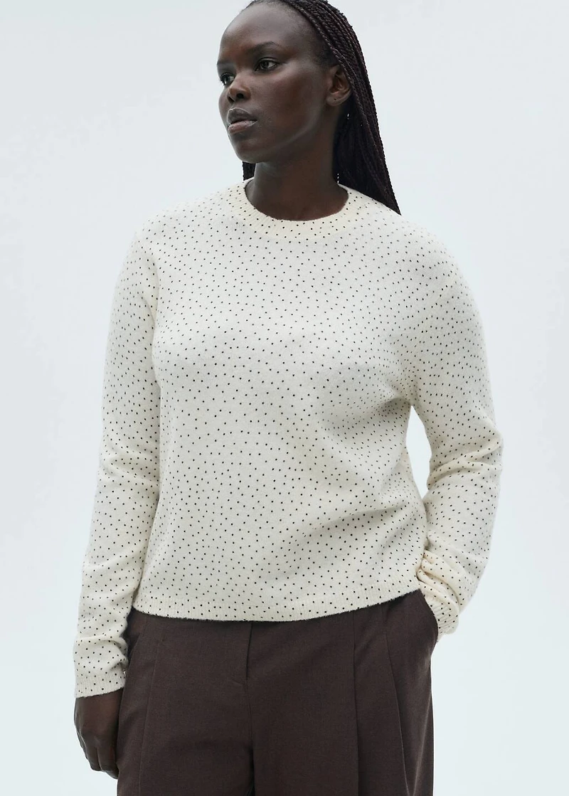 Polka-dot knitted sweater