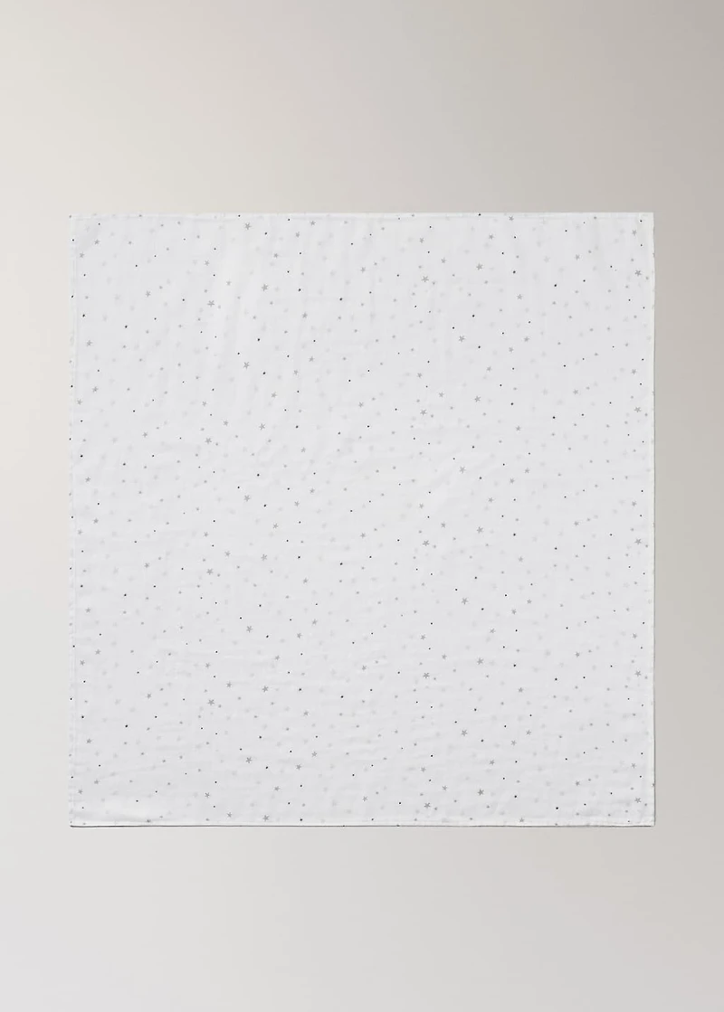 Cotton swaddle with star print