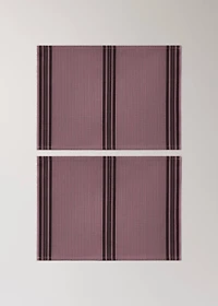 Cotton yarn-dyed striped placemat