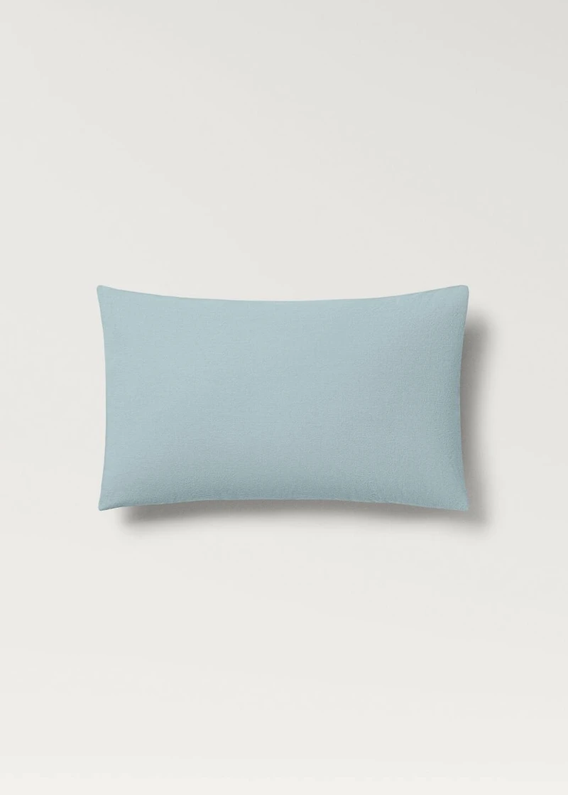 Children's washed cotton double-stitched pillowcase 30x50 cm