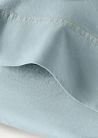 Children's washed cotton double-stitched pillowcase 30x50 cm