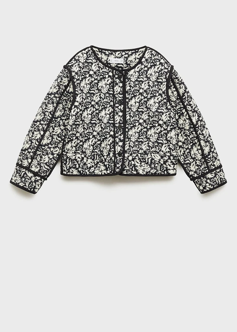 Printed quilted jacket