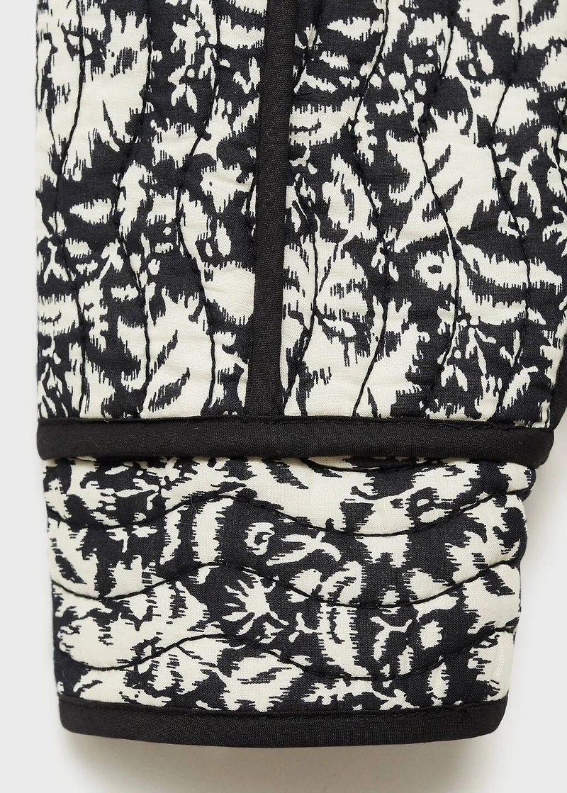 Printed quilted jacket