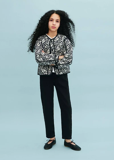 Printed quilted jacket