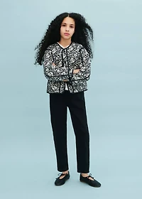 Printed quilted jacket