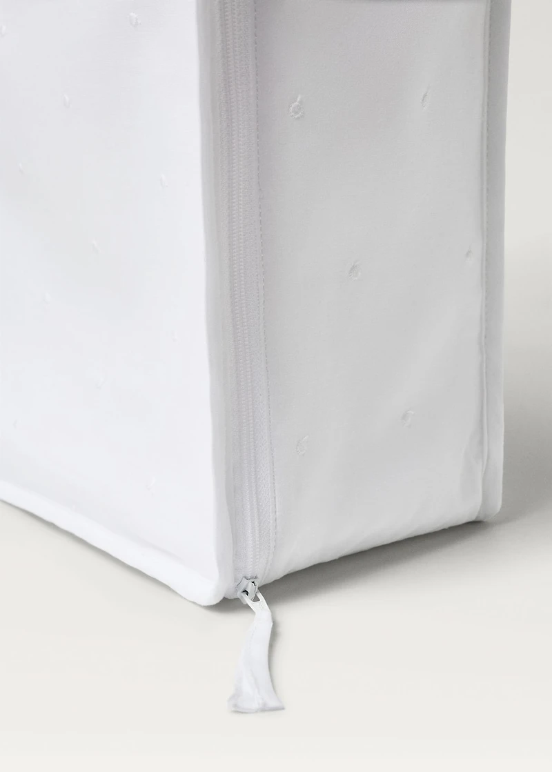 Organising box with embroidered details