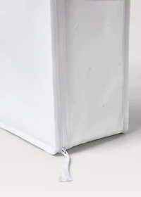 Organising box with embroidered details