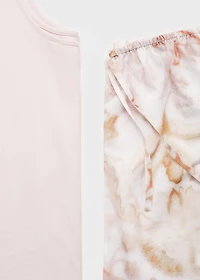 Pajama shorts with floral detail