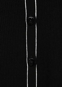 V-neck knitted cardigan