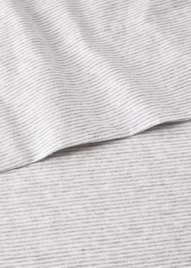 Cotton striped children's top sheet for 90cm bed