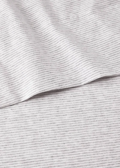 Cotton striped children's top sheet for 90cm bed