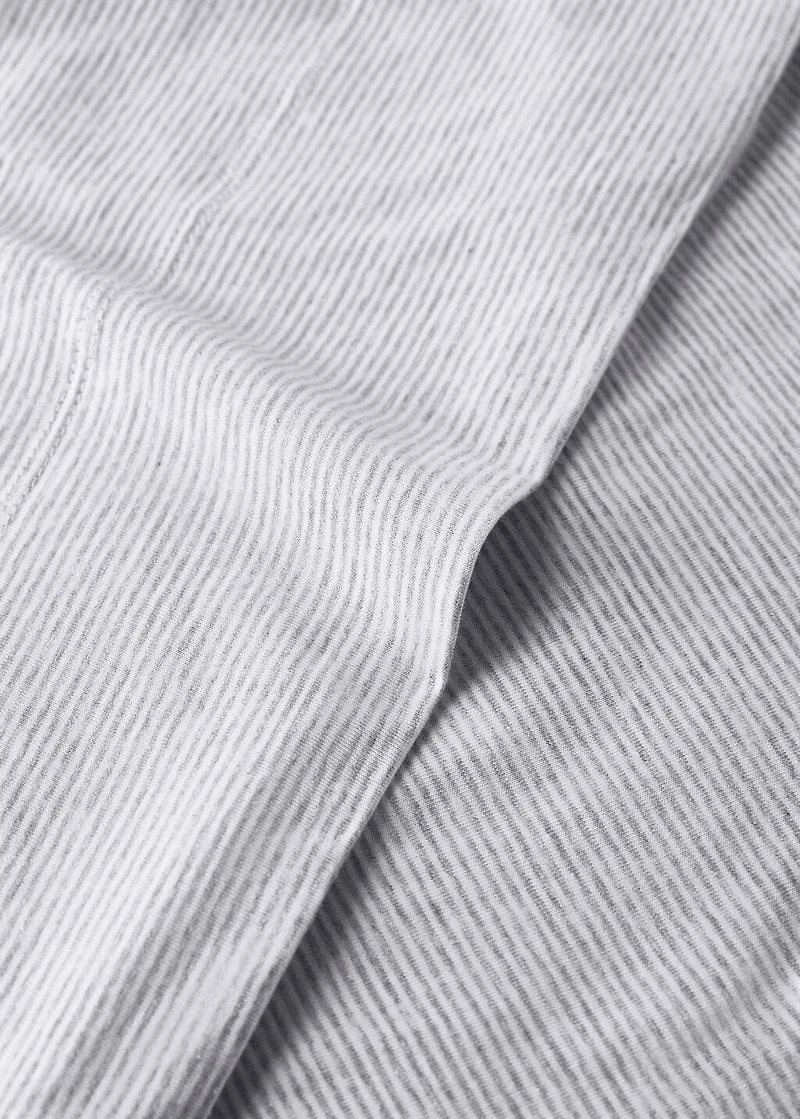 Cotton striped top sheet for crib