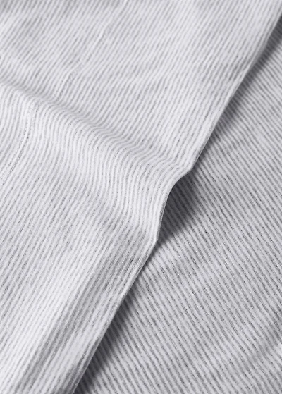 Cotton striped top sheet for crib