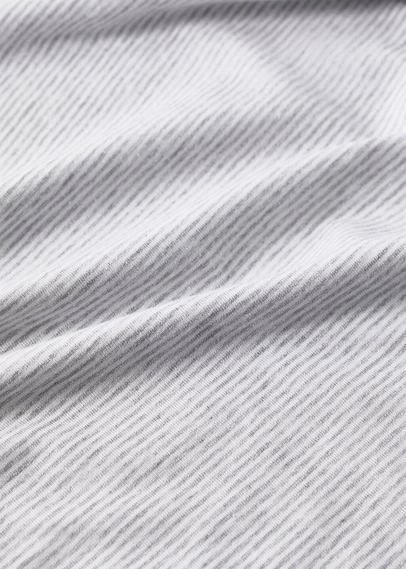 Cotton striped top sheet for crib