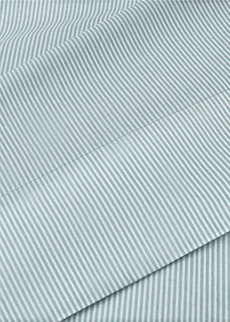 Cotton percale striped children's top sheet for 90 cm bed