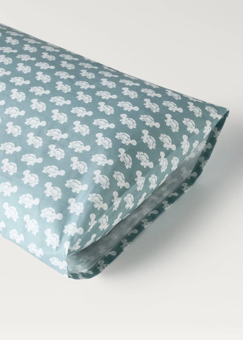 Cotton percale printed children's pillowcase 30x50 cm