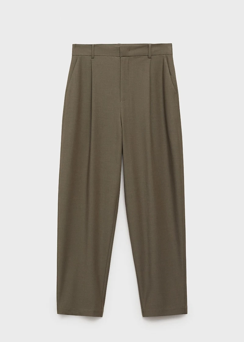Straight mid-rise pants