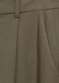 Straight mid-rise pants