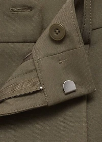 Straight mid-rise pants