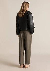 Straight mid-rise pants