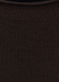 Short-sleeved fine-knit sweater